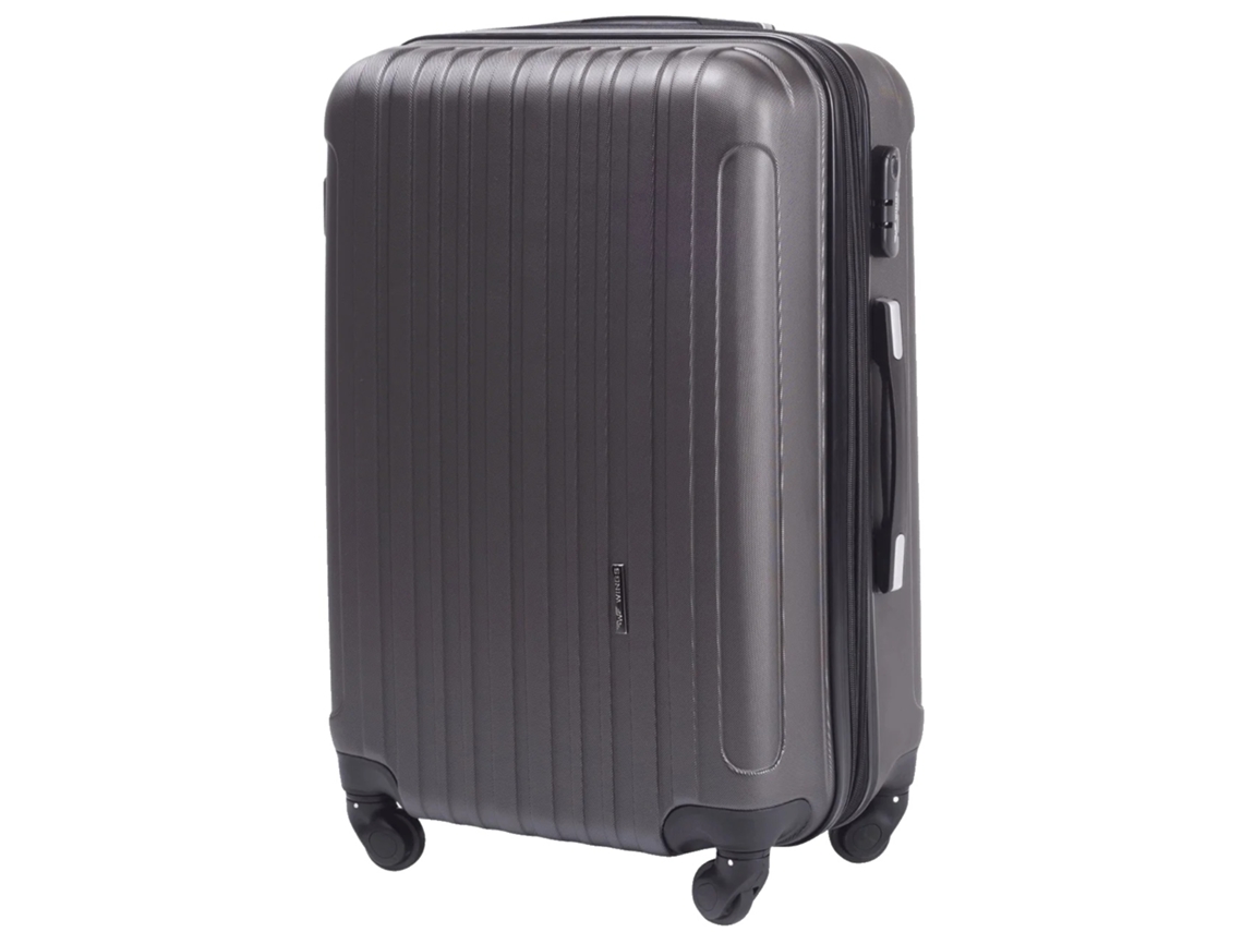 Maleta, material ABS duradero, capacidad expandible, gris, 600 mm (24 pulgadas)