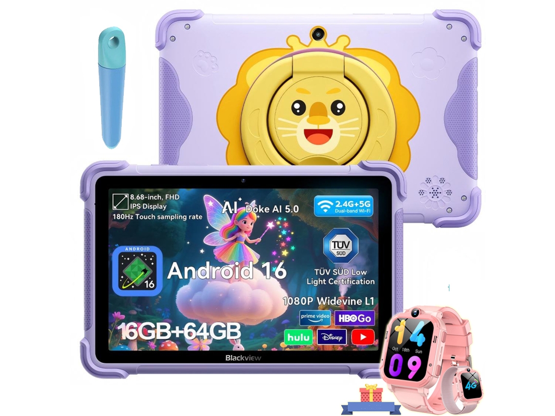 Tablet Blackview Link 1 Kids + Z20 (8.68'' - 12 Gb - 64 Gb - Púrpura)
