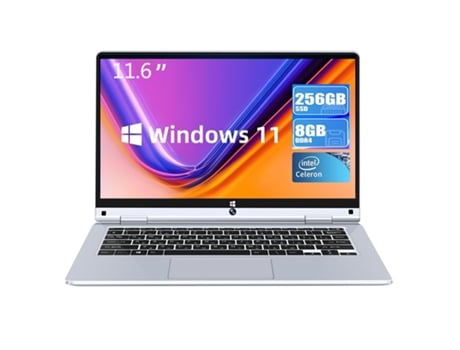 WUXIAN Computadora Netbook Portátil con Pantalla Táctil -Giro 36011.6' Intel Celeron N4020C- Ram: 8Gb 256Gb Ssd- Intel Uhd Graphics 600