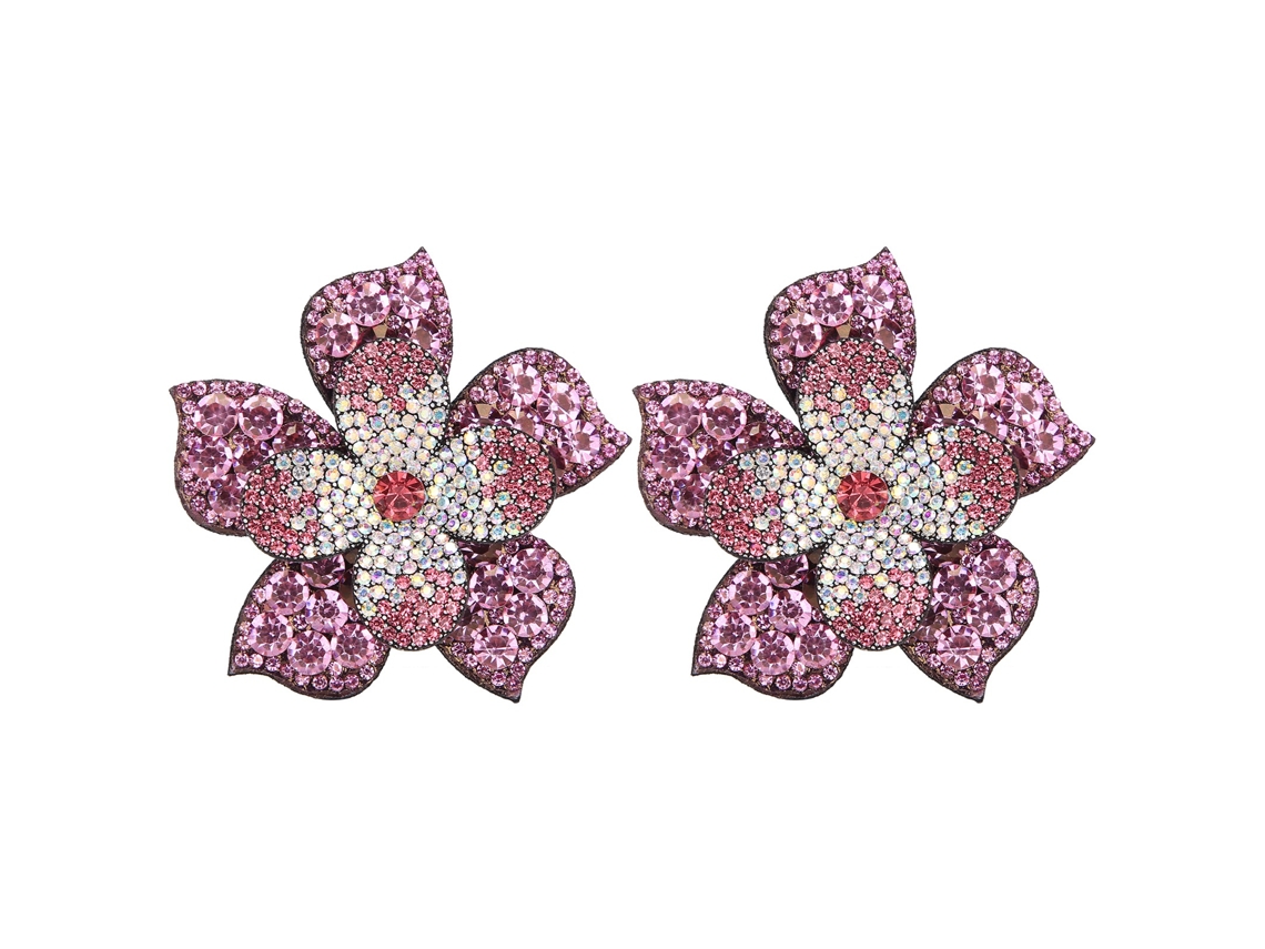2 Parches De Flores De Cristal Con Diamantes Para Decorar Ropa, Zapatos Y Accesorios Diy Con Diseño De Rosa.