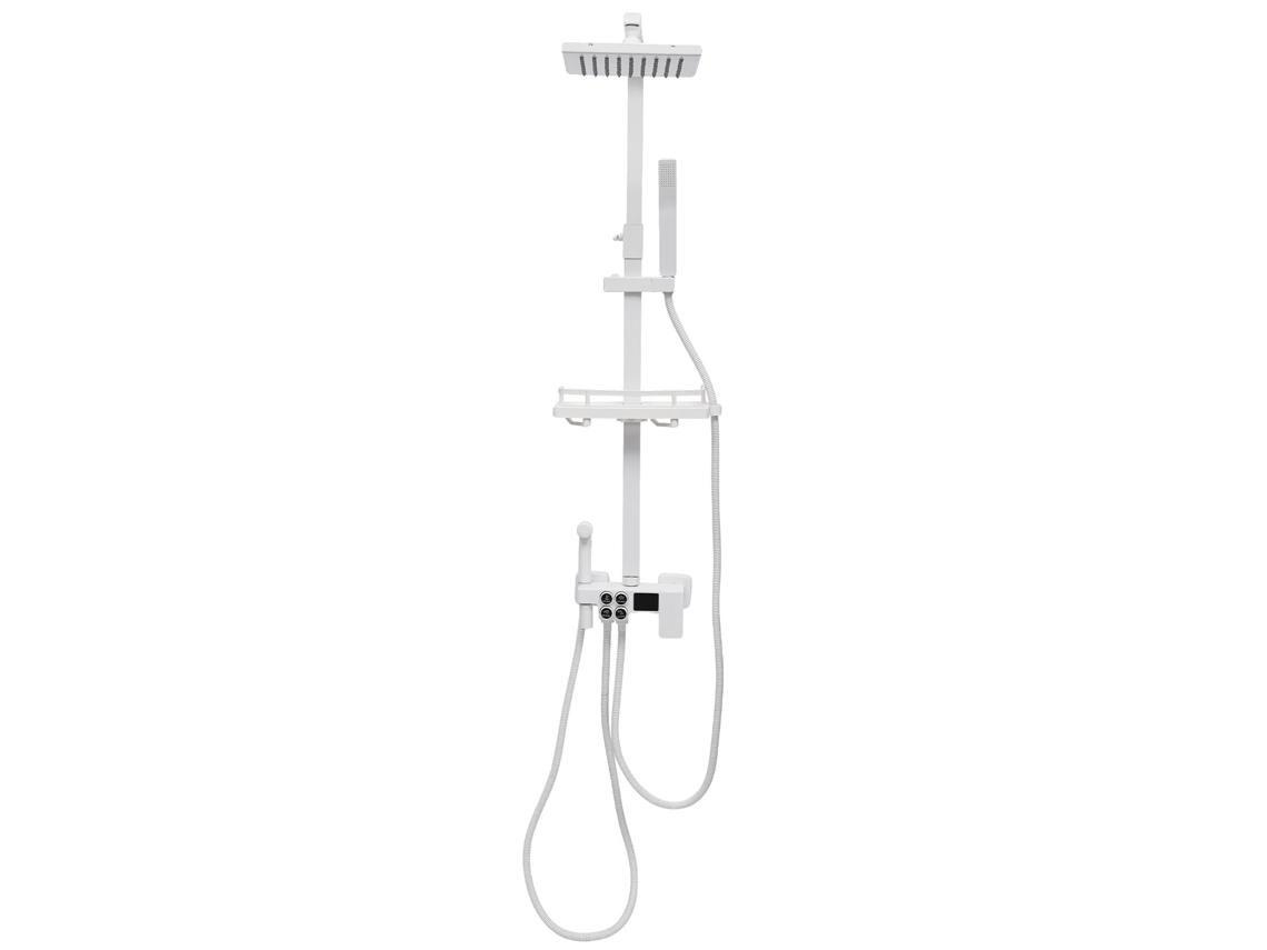 Cabezal de ducha de alta presión, cuatro modos de salida, altura ajustable, blanco, 7.5 pulgadas OEM