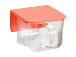 Recipiente de almacenamiento de cocina Rebe para montaje en pared con cuchara, caja y tarro para condimentos, color rojo Saliera.