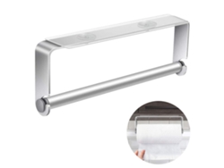 VVJIJILLY Suporte Adesivo De Rolo De Papel De Cozinha, Preto, Inox, P/ Armário, Cozinha Ou Wc, Sem Furos, Resistente À Ferrugem