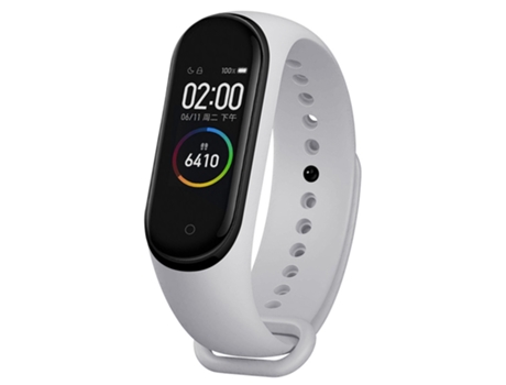 Pulseira de relógio de silicone para Xiaomi Mi Band 3/4 Gris