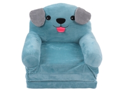 Sofá Infantil Plegable Con Diseño De Perro Azul Y Estampado De Dibujos Animados, 3 Niveles, Versátil, Cómodo Y Fácil De Limpiar.