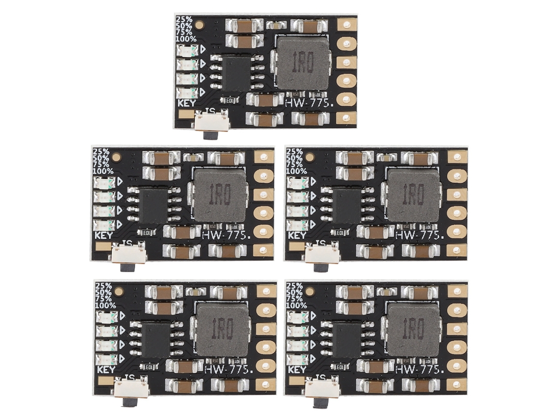 5 Módulos De Batería Lipo De 5v 2a Con Protección Contra Descarga Y Carga Rápida. Mini Placa De Fuente De Alimentación.
