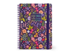 Cuaderno espiral A5 con diseño de flores de Legami
