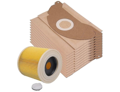 Accesorio Aspiradoras Universal Compatibilidad 10 Bolsas Filtro A KARCHER 6904-3220 Mv2 Wd2 A2003