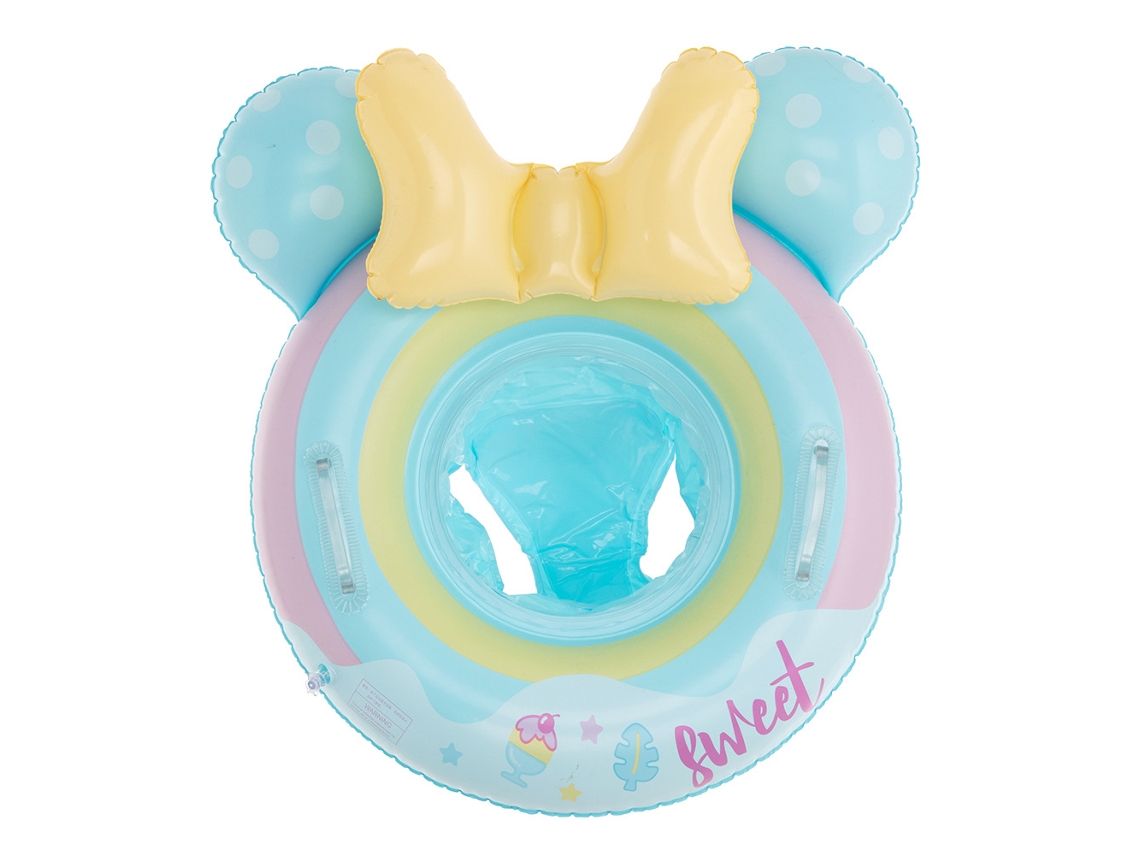 Flotador De Piscina Con Asiento Arcoíris, Apto Para Niños De 1 A 5 Años, Azul Siurn