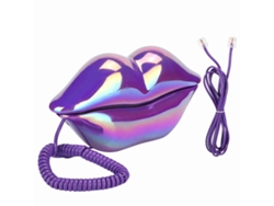 Teléfono De Escritorio Con Diseño Creativo De Labios Morados Para El Hogar Y La Oficina.