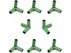 Conector para marco de invernadero, accesorio para marco de jardín de 16 mm, conector de ángulo recto de 3 vías, 10 unidades