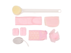 Kit De 8 Piezas Para Exfoliación Corporal: Cepillo De Espalda, Piedra De Pumice Y Esponja Para Ducha, Perfecto Para Hombre Y Mujer