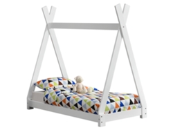 Estructura de Cama Infantil [EN.CASA] (Blanco - Madera - 70x140 cm)