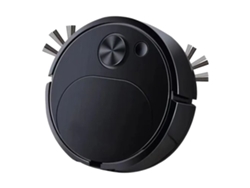MEOIRUERY Robot inteligente de barrido, aspiradora recargable de barrido 3 en 1 para piso duro, baldosas, piso de madera y alfombra, negro