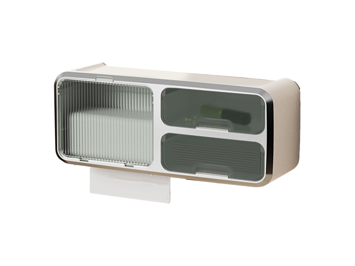 Soporte De Papel Higiénico Multifuncional E Impermeable Para Montaje En Pared, Ideal Para Baño Y Cocina - Verde