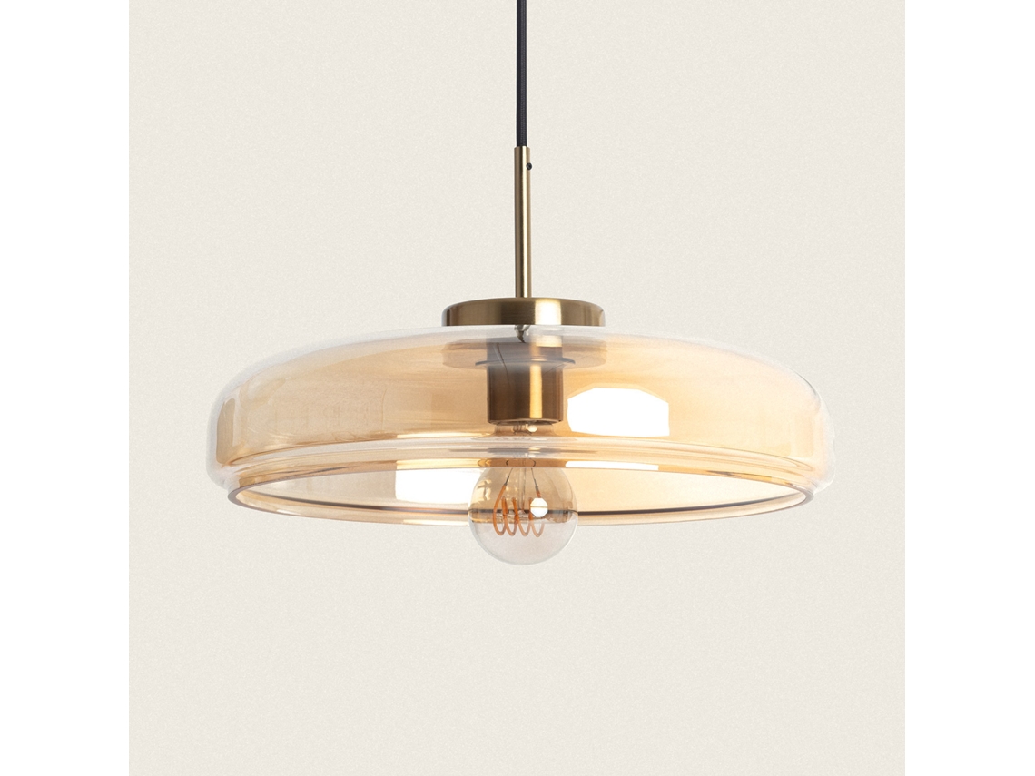LEDKIA Lámpara Colgante Cristal Hipo Dorado