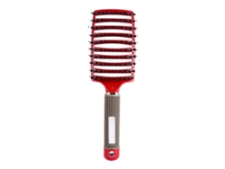 2026-Pente Massageador para Couro Cabeludo e Cabelos Secos/Molhados Antiestático - Ferramentas De Styling Cabeleireiro Vermelho
