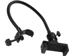 Soporte Para Micrófono Compatible Con Clip De 6-10 Cm Para Teléfono Móvil, Abs Negro, Montaje Flexible.