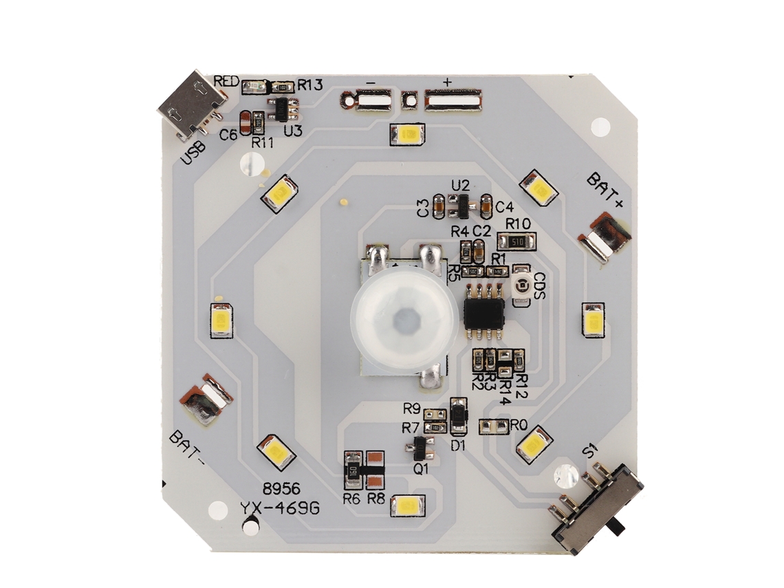 Yncm2026-placa De Control De Lámpara Integrada Recargable Con Sensor De Inducción Corporal Y 2 Marchas Para Decoración