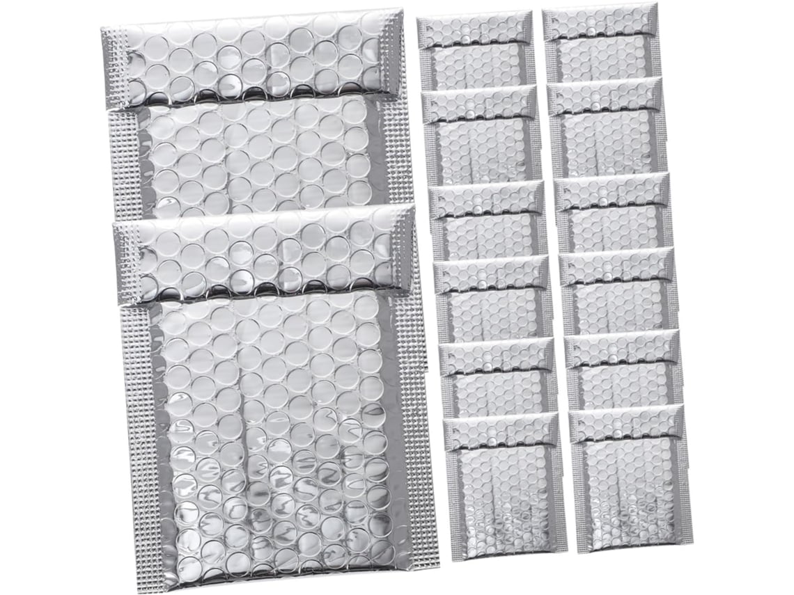 100 Sobres Autoadhesivos Acolchados De Burbujas Plateados Para Envíos Y Protección De Paquetes.