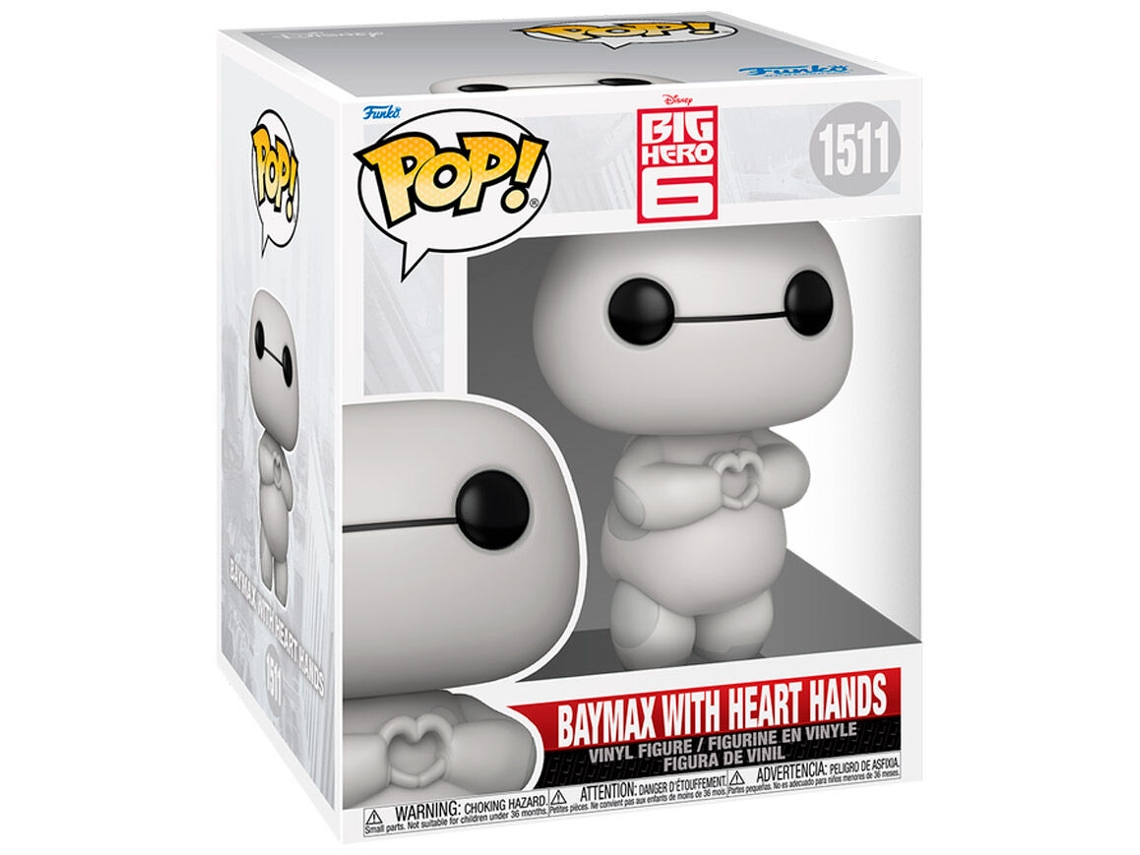 Figura Pop Super Disney Baymax con manos de corazón Funko