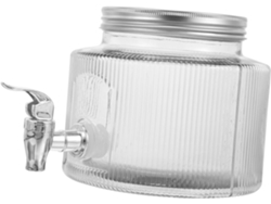 Dispensador De Bebidas De Vidrio Con Grifo Para Servir Té Helado, Jugo O