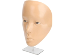 Cara De Práctica De Maquillaje De Silicona Con Soporte De Plástico, Herramienta De Maniquí Reutilizable Para
