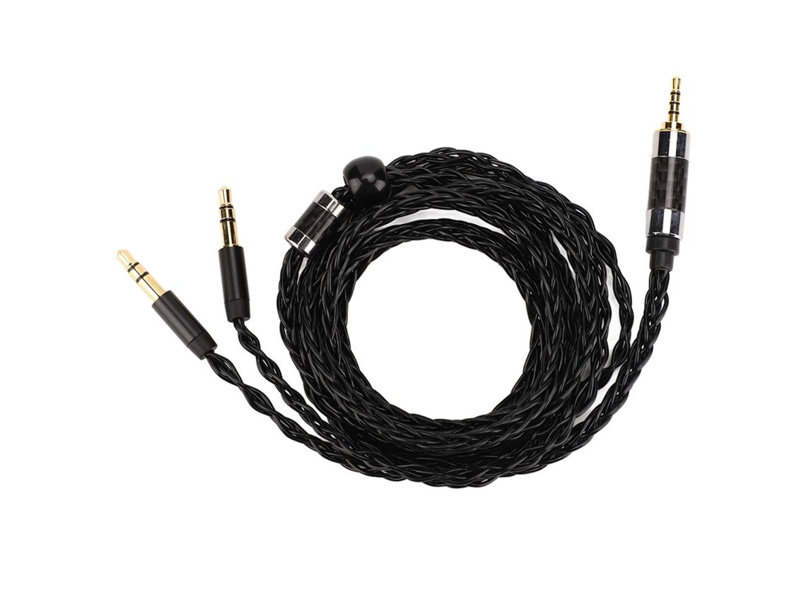 Cable Para Auriculares De 8 Núcleos Con Conector Balanceado De 2,5 Mm A Conector Doble De 3,5 Mm, Chapado En Plata