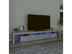 Estantería/Mueble de TV con luces Led 260X36,5X40 Cm Gris Cemento