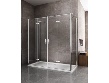 Cabina de Ducha GIORGY Ducha De 3 Lados Plegable con Apertura Total De 4 Hojas - 80x150