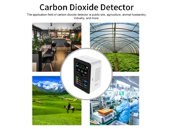 Detector Inteligente De Calidad Del Aire Tuya Wifi 6 En 1 Pm2.5 Co2 Tvoc Hcho Temp Humedad Con App Y Alarma