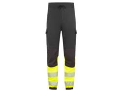 Pantalón Jogger Ignífugo Alta Visibilidad Clase 1 Modaflame Negro/amarillo / Xl