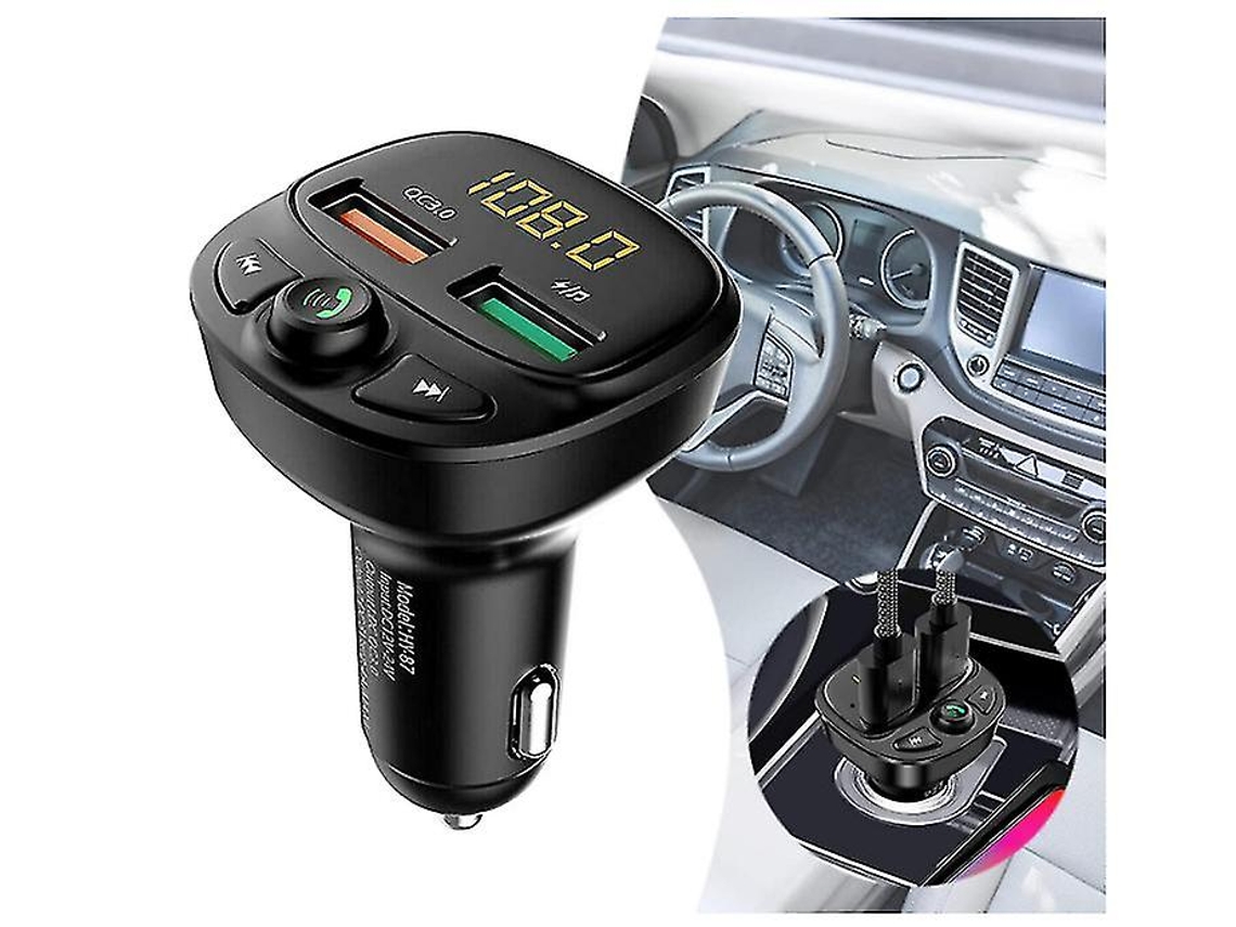 Cargador Usb Mp3 Yizhood Bluetooth 2x Qc3.0 Negro