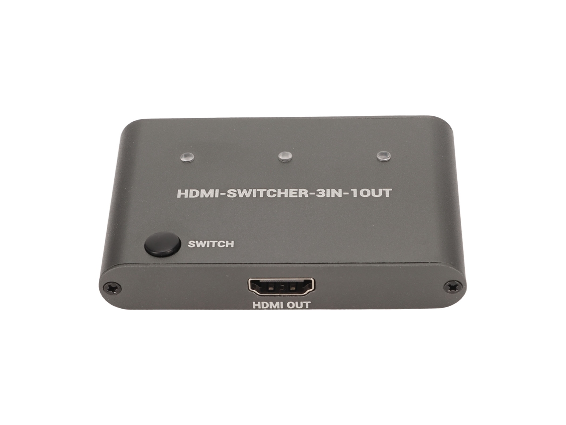 Comutador De Interface Multimídia Hd 3 Entradas 1 Saída 4k Plug And Play Para Pc Telefone Móvel