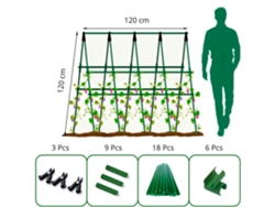 Soporte Enrejado Trepadoras 120x120 Cm Nyana Garden | Estructura En A | Huerto Y Jardín