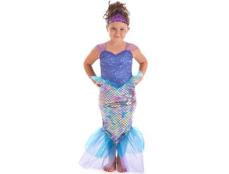 Disfraz de Niña DISFRAZZES Sirena Falda Multicolor (Talla: 7 a 9 años)