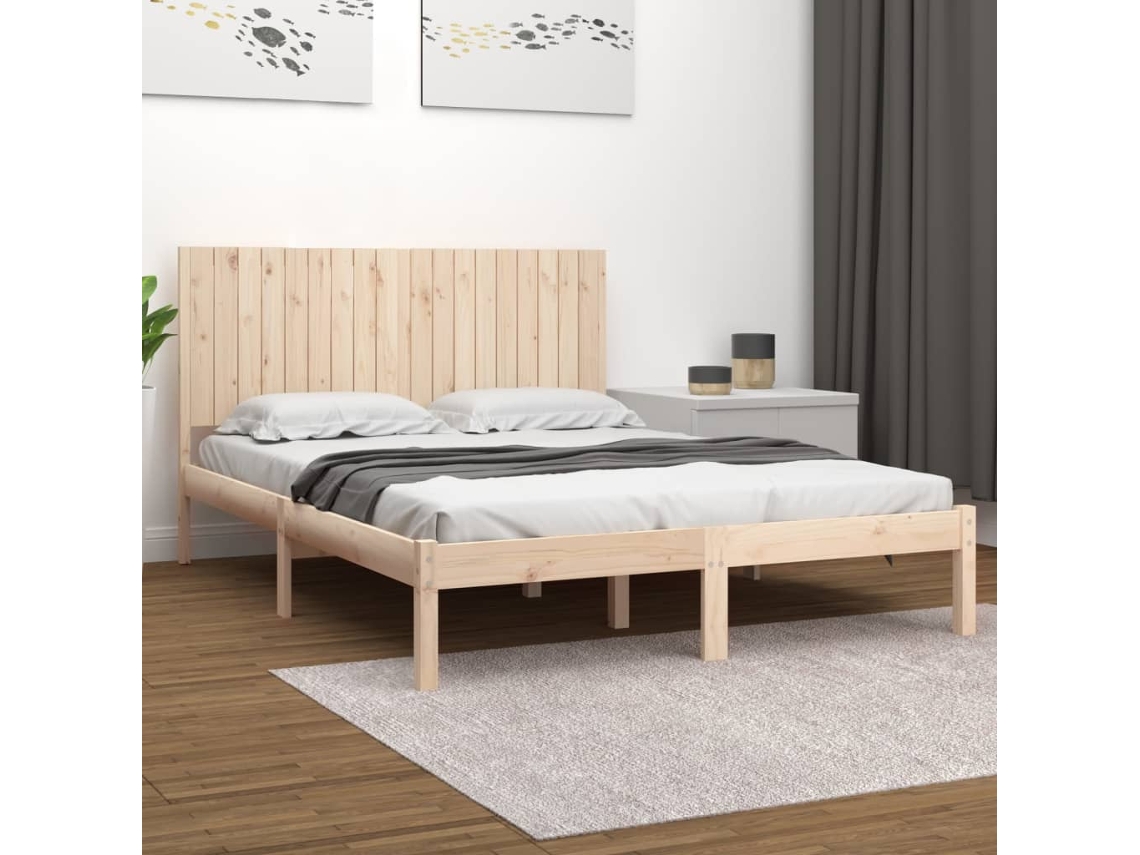 Estructura De Cama Madera Maciza 180x200 Cm