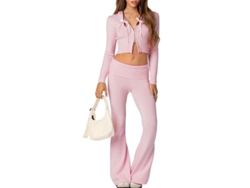 2026-conjunto De Dos Piezas Para Mujer Navideño Y2k: Sudadera Corta Con Cremallera Y Pantalones De Franela Con Capucha Manga Larga