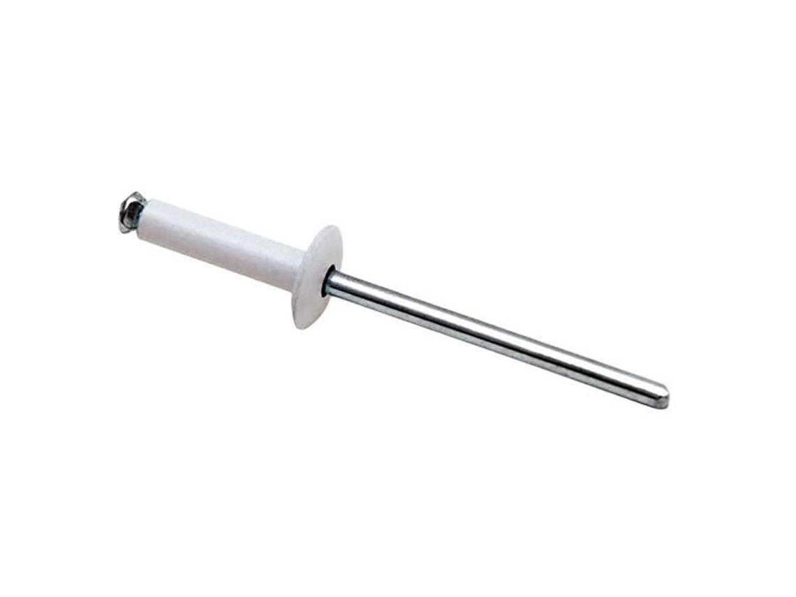 Remache Aluminio Cabeza Alomada Lacado B Largo 12mm Ø Rosca Chapa 5mm