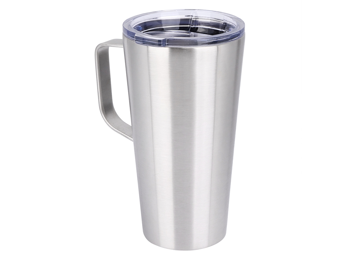 KOFIHETY Taza de Café de Acero Inoxidable 16oz, Taza para Agua, Leche, Té o Cerveza con Asa y Tapa
