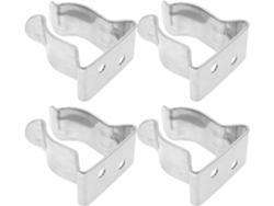 4 Soportes Para Remos De Acero Inoxidable Plateado Con Abrazaderas De Resorte De Alta Resistencia.
