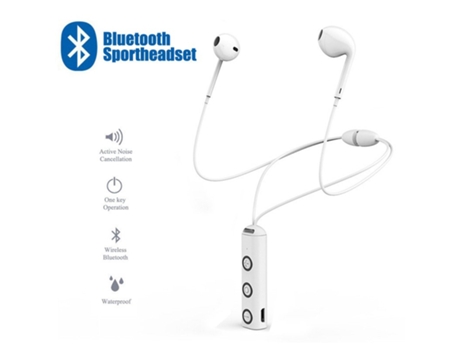 Auriculares Bluetooth Inalámbrico magnético estéreo deportivo intrauditivo manos libres auricular Xt13 con micrófono para teléfono y tableta blanco...
