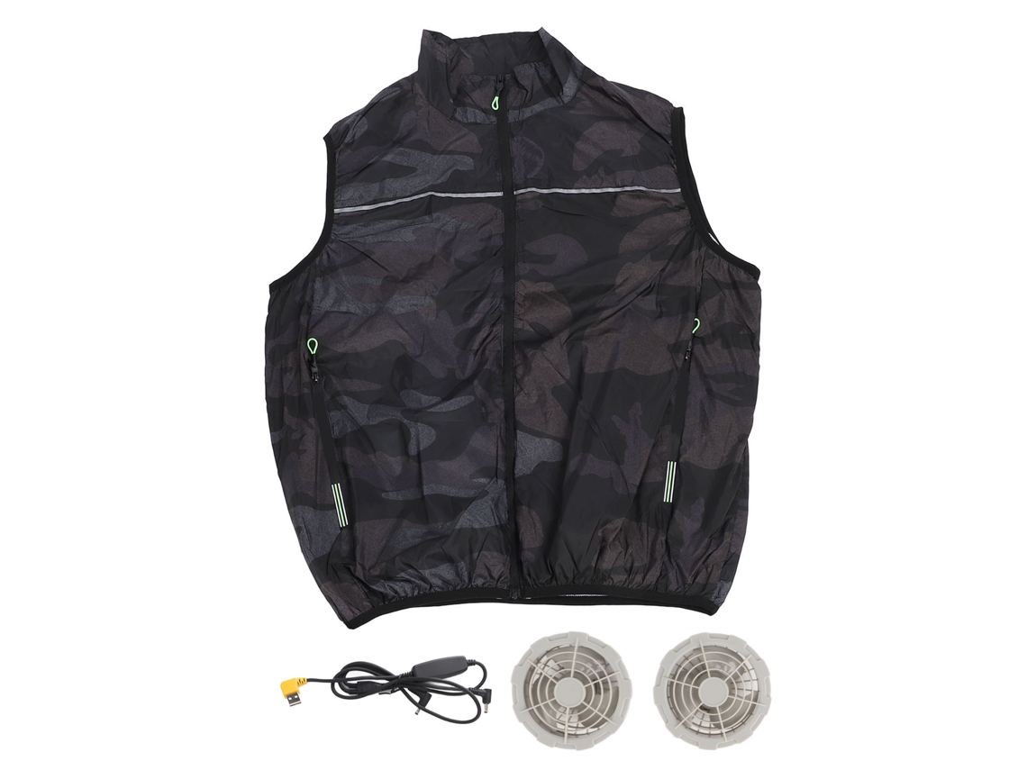 Ventilador de viento refrescante con 3 velocidades, USB, para verano, unisex, talla 2XL