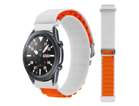 Correa Garmin Forerunner 735Xt Pulsera Loop Alpine Blanco y Naranja