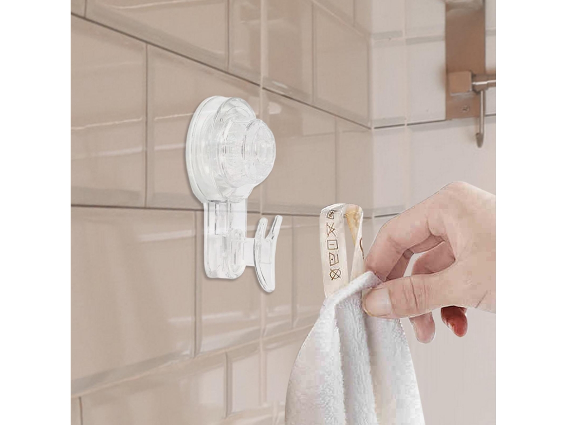 Toalheiro Para Porta De Banheiro, De Plástico Transparente, Com Aspirador Giratório, Pode Ser Pendurado Na Parede, Aspirador Potente.