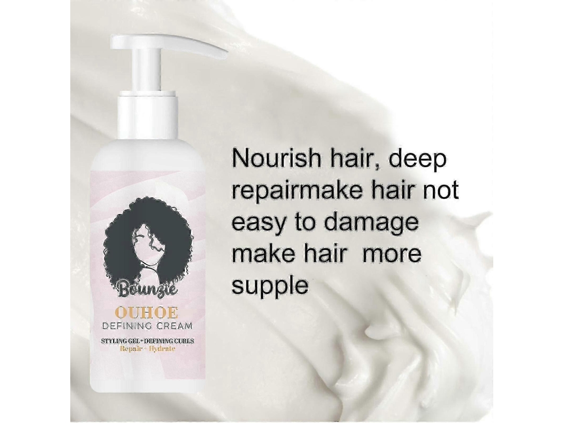 Ouhoe Elastic Curly Hair Styling Fluffy Curly Hair Dry Repair Curly Hair Essence Moisturizin