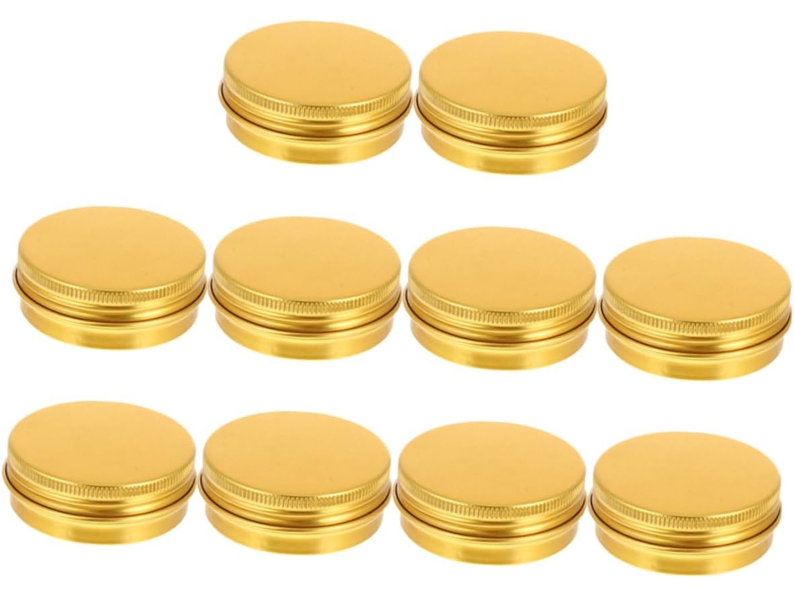 Cajas Redondas De Aluminio De 20 Piezas Para Guardar Cosméticos Y Tarros De Crema Metálicos.