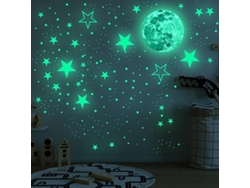 Calcomanías De Estrellas Y Planetas Luminosos Para Techo, Pegatinas De Galaxia Para Niños, Nursery Espacial