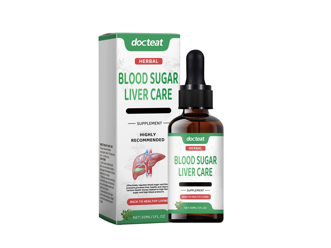Gotas orales a base de hierbas hipoglucemiantes y protectoras del hígado.
