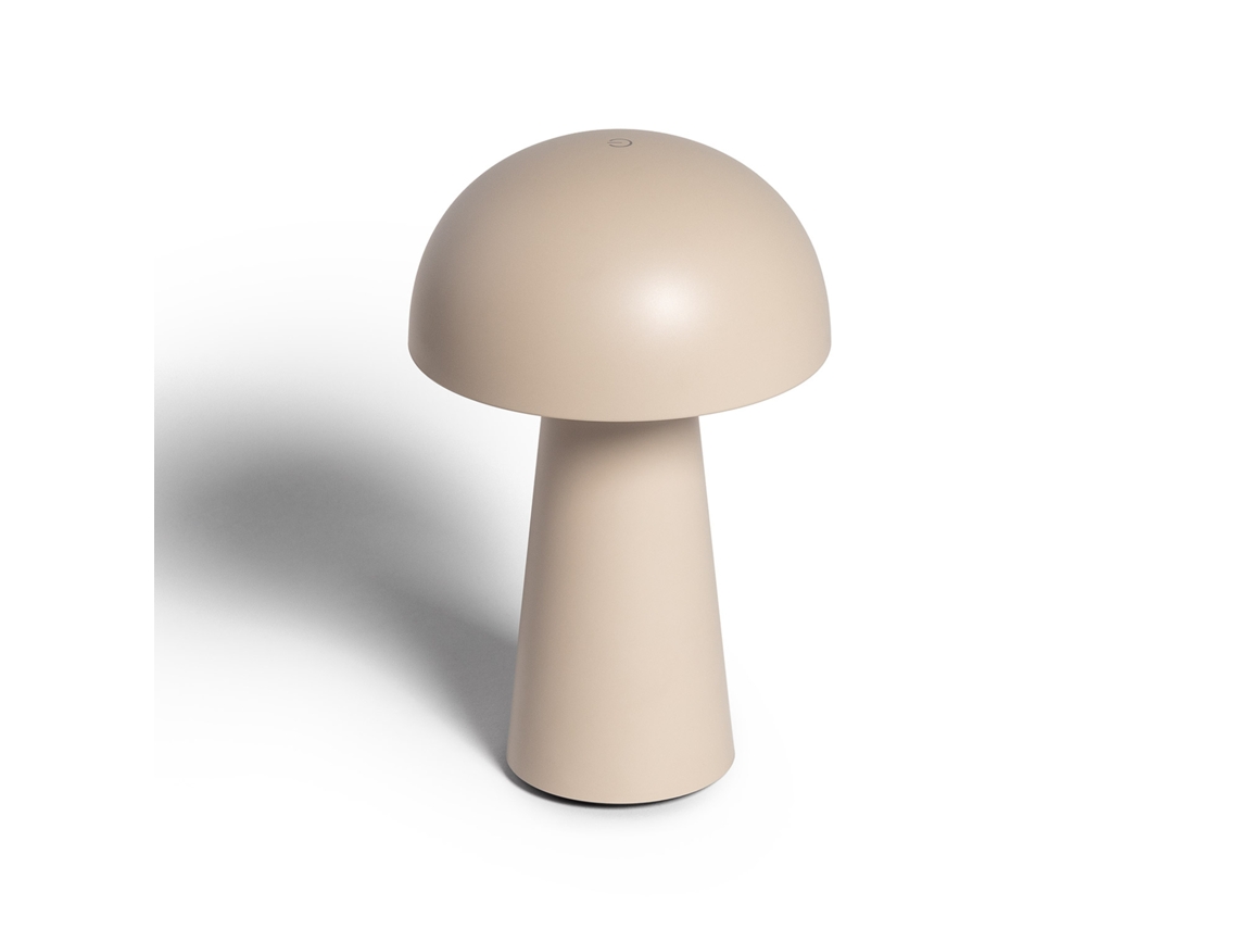 Lámpara de mesa LED portátil de 2 W con batería recargable USB Uyanga Beige Ledkia